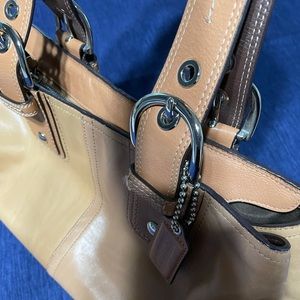 Coach Leather Taupe Shoulder Bag